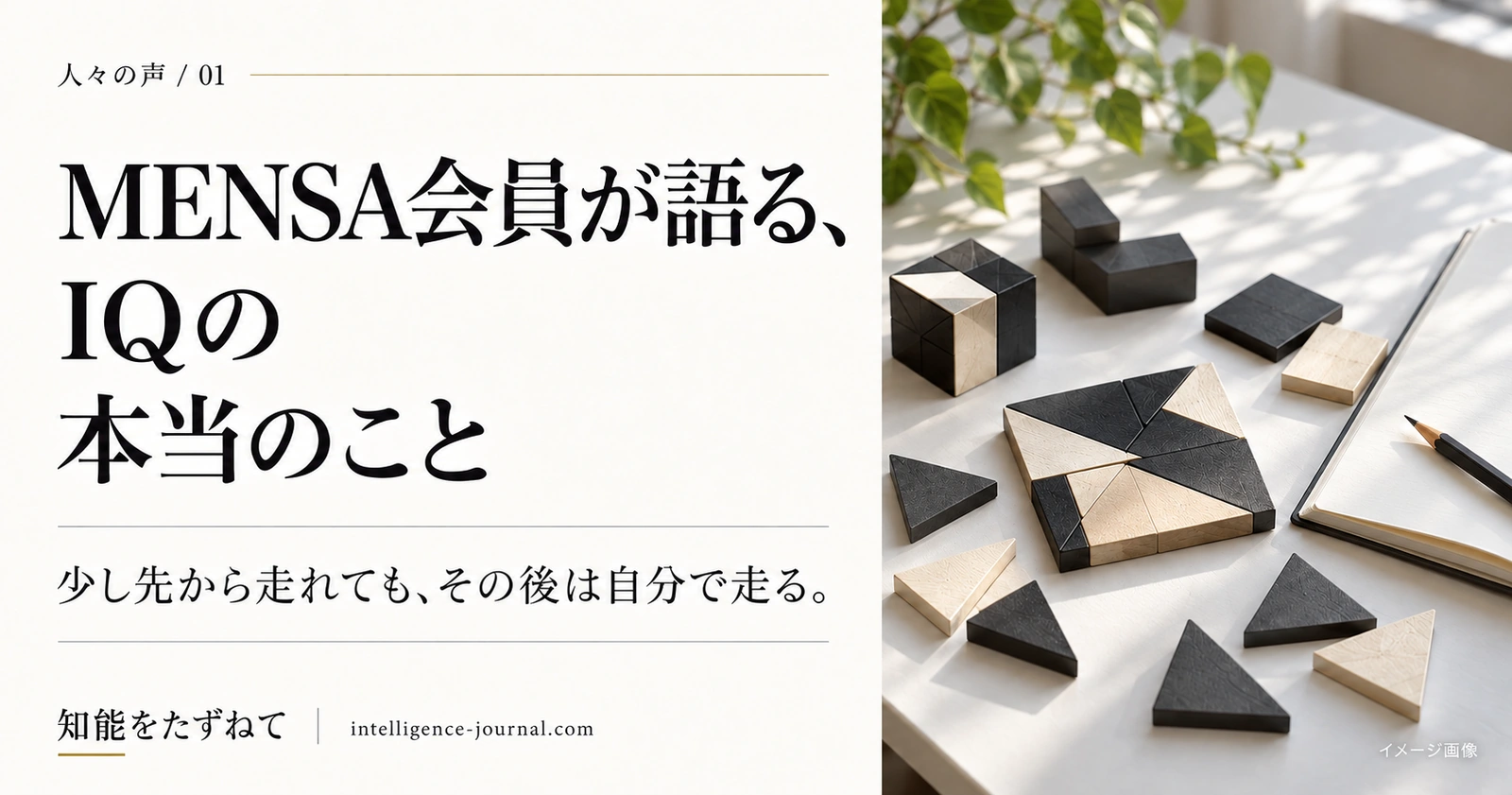 MENSA会員が語る、IQの本当のこと。少し先から走れても、その後は自分で走る。